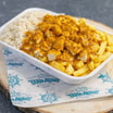 Chicken Curry Madras 1/2 Rice & 1/2 Chips